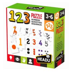 Puzzle 1-2-3, Montessori, Spiel Kinder 3 bis 6 Jahre