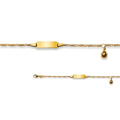 Baby Armband Glückskäfer Gold 750 Gravurplatte, Gratis Versand in die Schweiz