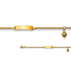 Baby Armband Gold 585 Gravurplatte, Gratis Versand in die Schweiz