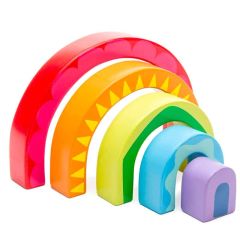 jeu bois arc en ciel, inspiré par montessori