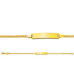 Baby Armband Gold 375, Gravurplatte oval, zu personnalisieren, Gratis Versand in die Schweiz