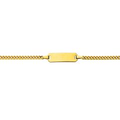 Baby Armband Gold 375, Gravurplatte rechteckig, zu personnalisieren, Gratis Versand in die Schweiz