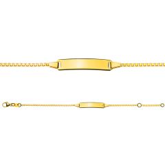 Identitätsarmband 14cm Gold 18K / Gelbgold 750, Venezianer Gratis Versand in die Schweiz