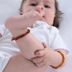 Bernstein-Arm-/Fußkettchen, Traditioneller Babyschmuck