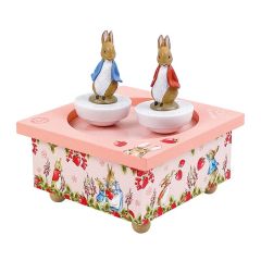 Trousselier Magnetspieluhr, Pierre Lapin, Tanzende Figuren, erdbeeren