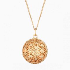 Bola Ilado Blume des Lebens, Schwangerschafts-Geschenk, Klangkugel mit Kette, Rose Gold