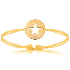 Baby-Schmuck für Jungen und Mädchen, Garaues Kordelarmband mit goldenem Stern