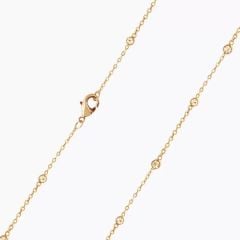 Verstellbare Kette aus gelbem Kristallgold von Ilado, 95 bis 110 cm, für Schwangerschafts-Bola