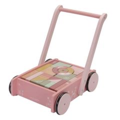 Little Dutch Holzwagen mit Bauklötzen, rosa
