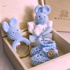 coffret bestseller naissance crochet bleu