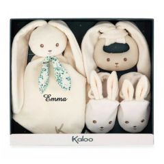 hübsches Geschenkset Creme, von kaloo zur Geburt des Babys
