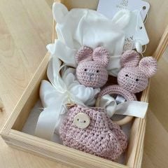 Baby Geburtsset, Geschenkbox Holz