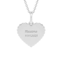 Personalisierte Halskette mit silbernem Herz Anhänger