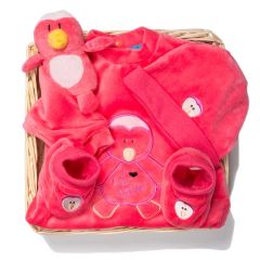 Neugeborenen Baby Geschenkkorb Pink Penguin, Les Bébés d'Elizéa