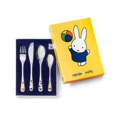 Kinderbesteck Miffy farbig, 4-teilig spülmaschinengeeignet, Zilverstad