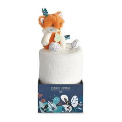 Babydecke Fuchs, Doudou et Compagnie, Geschenk zur Geburt mit Namen