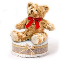 Baby Geschenk, Teddy Bär mit 28 ökologischen Pingo Windeln, Geschenk Geburt Baby, Schweizer Online Shop