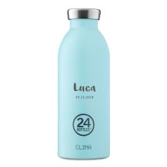 Thermosflasche 0,5L zu personnalisieren Baby Mädchen, Clima 24 Bottles, Cloud Blue