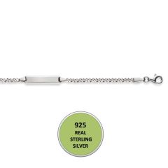 Baby Armband Silber 925, rechteckig