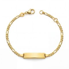 Figaro-Armband 14 cm für Babys, 9 Karat Gold