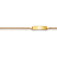 Baby Armband Gold 925, 9 Karat, rechteckig, zu personnalisieren