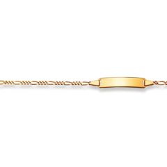 Baby Armband Gold 925, 9 Karat, rechteckig, zu personnalisieren