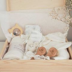 Großes Baby Geschenkset, 8-teilig, Maylily creme