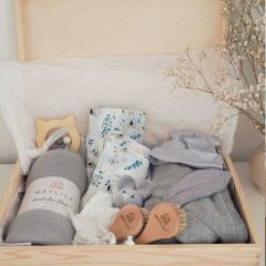 Großes Babyset, 8-teilig, Maylily grau