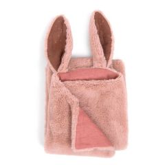 Ultraweiche Baby Girl Kuscheldecke Hase Pink, 90 x 69 cm, Moulin Roty