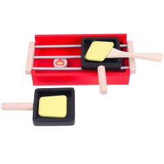 Spielba Raclette Set, Spielzeug aus Holz Geschenkidee für Kinder ab 3 Jahre alt, Spielba