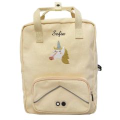 Einhorn Rucksack, personalisierte Tasche mit Namen Kind