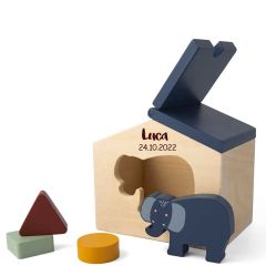 Haus Trixie Baby Holzspielzeug Elefant, Geschenk Personalisiertes Spielzeug