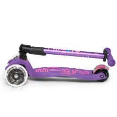 Mini Micro Scooter Deluxe LED, faltbar, Scooter für Kinder ab 2 Jahren, violett