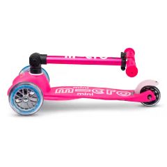 Mini Micro Scooter Deluxe LED Klapproller, Kinderroller für Kinder ab 2 Jahren, rosa