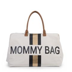 Wickeltasche Mommy Bag Stripes Black/Gold Childhome, Geschenkidee Mutter