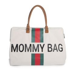 Wickeltasche Mommy Bag Stripes Grün/Rot Childhome, Geschenkidee Mutter