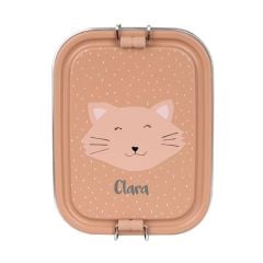 Kinder Brotdose „Katze“ der Marke Trixie Baby, personalisierbar mit dem Vornamen des Kindes