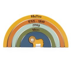 Regenbogen Löwe von Trixie Baby, individuell gestaltbar auf bebe-cadeau.ch