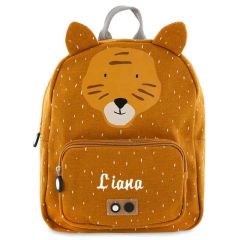 Trixie Rucksack mit Vorname, Personalisiertes Geschenk mit gesticktem Namen, Tigre,