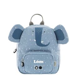 Rucksack Elefant blau, mit Namen Kind
