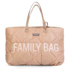 Family Bag Childhome Wickeltasche , Gesteppt beige