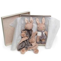 Geschenkset Schmusetuch & Hase taupe