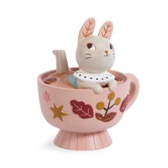 tirelire fille moulin roty, petit lapin dans une tasse