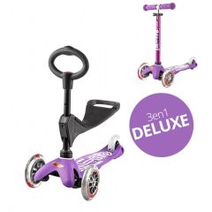 Mini Micro Scooter 3in1 Deluxe purple violett, von 1 bis 5 Jahre alt