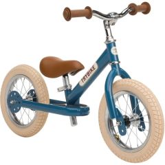 Laufrad Trybike Junge oder Mädchen Stahl 2-in-1 Vintage look, ab 15 Monate blau