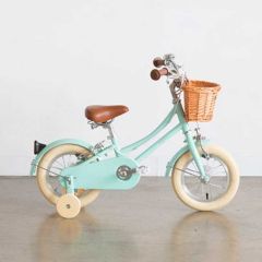 Kinder Velo Bobbin mit Stützräder 12'' für 2- bis 4-Jährige, Retro Fahrrad mit Pedalen, Gratis Versand, Schweizer Lager