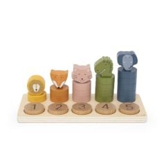 Zahlenpuzzle 1-5 aus Holz, zum Zählenlernen und Erlernen der Farben