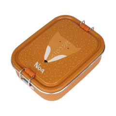 Fuchs-Snackbox, personalisierbar mit lasergraviertem Vornamen des Kindes