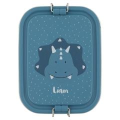 Personalisierbare Znünibox aus Edelstahl, Triceratops 