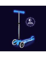 scooter mini micro scooter Led, glow in the dark, artic blue